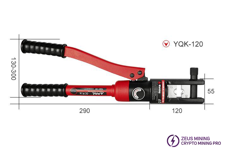 اندازه ابزار چین دار برای YQK-120