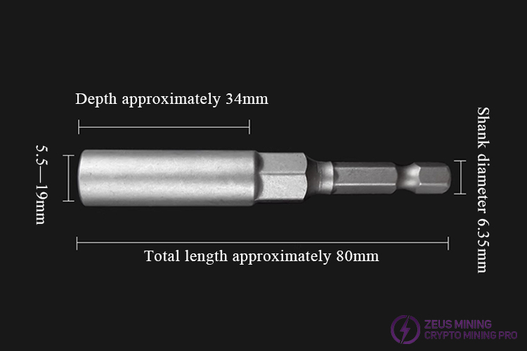 آداپتور سوکت ضربه ای 15 عددی 5.5-19 میلی متری برای ساقه هگز