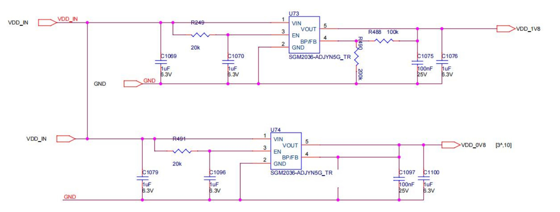 نمودار مدار خروجی s19k pro LDO