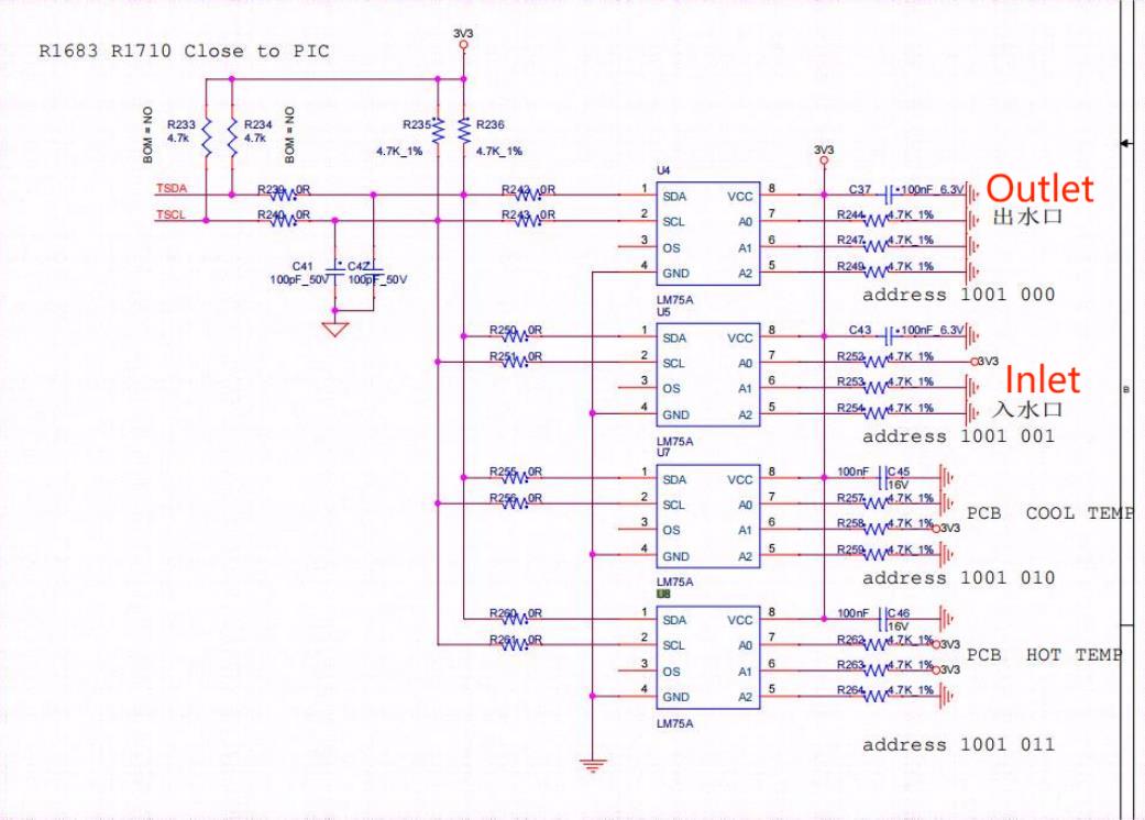 S19XP hydro نمودار مدار سنسور دما