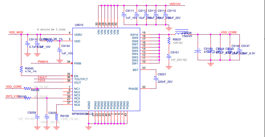 شماتیک تراشه E9 U9010