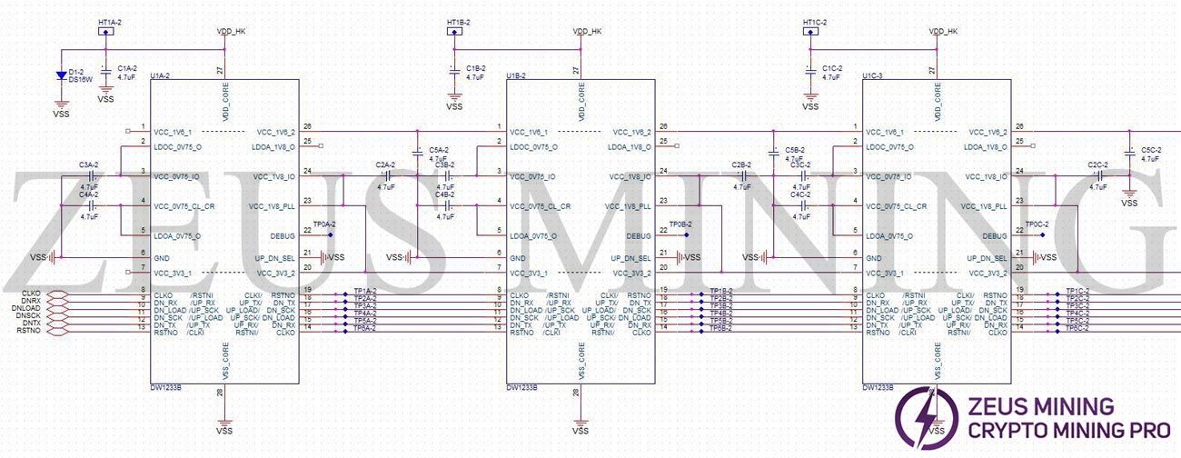 شماتیک موازی تراشه هش برد E21