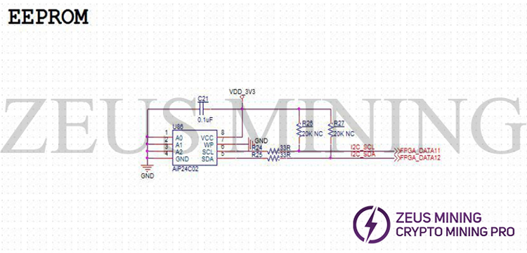 نمودار شماتیک مدار eeprom