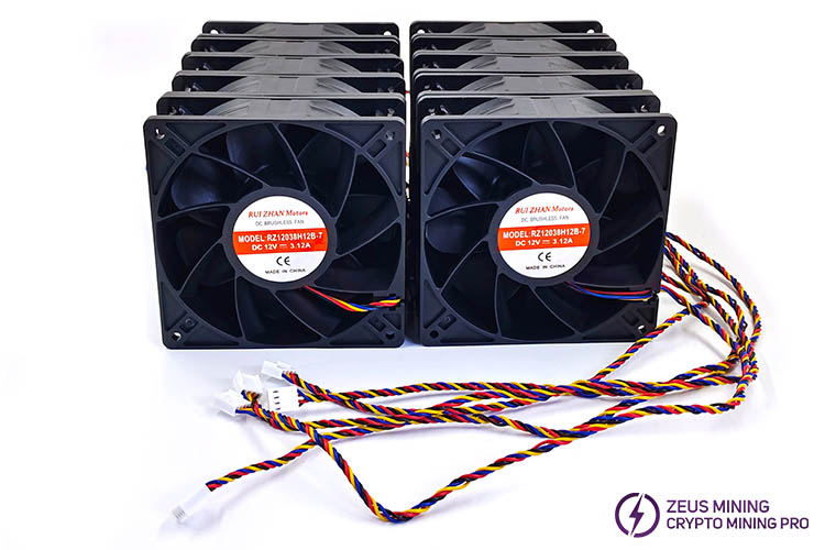 فن خنک کننده هوا RZ12038H12B-7 12V 3.12A