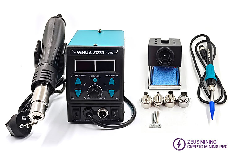 ایستگاه آهن لحیم کاری و تعمیر هوای گرم YIHUA 8786D I 2 in 1