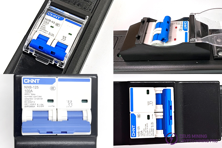 C19 PDU با مدار شکن مختلف