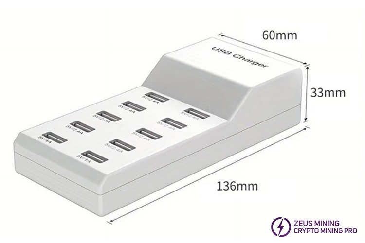 هاب ایستگاه شارژر چند پورت USB 10 پورت