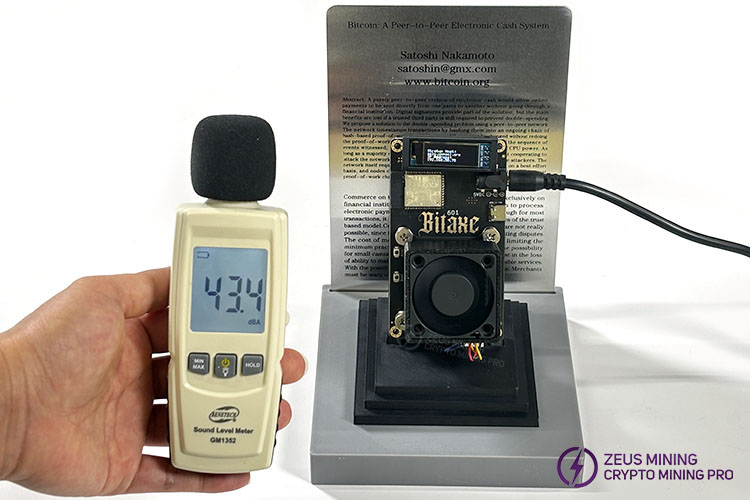 تست نویز برای استخراج معدن Bitaxe Gamma 601