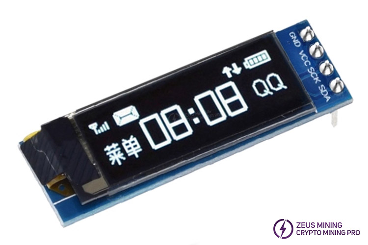 صفحه نمایش OLED SSD1306 I2C 128x32 0.91 اینچ