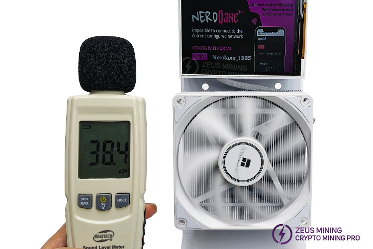 تست نویز برای ماینر NerdQaxe++ 4.8T ASIC تست نویز برای ماینر NerdQaxe++ 4.8T ASIC
