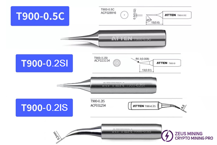 سری T900 نوک هویه 0.5C سری T900 نوک هویه 0.5C