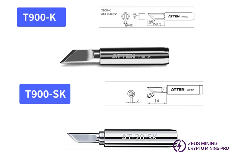 سری ATTEN T900 نوک هویه سری ATTEN T900 نوک هویه