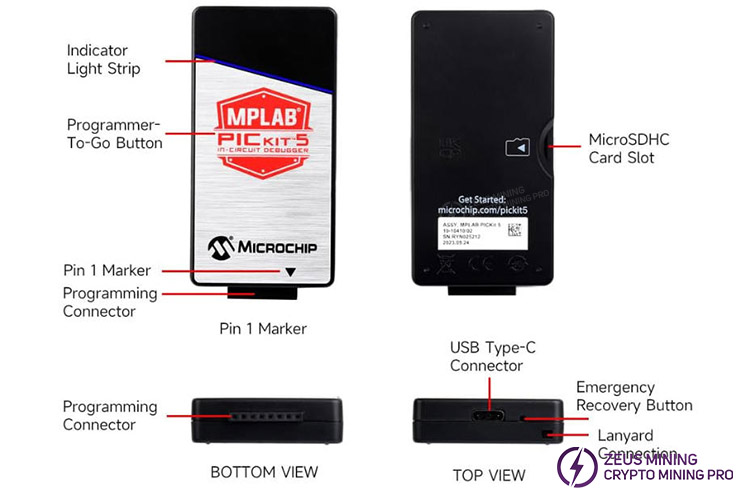 دیباگر مدار waveshare MPLAB PICkit 5 داخلی دیباگر مدار waveshare MPLAB PICkit 5 داخلی
