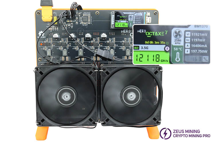 استخراج کننده بیت کوین NerdOCTAxE Rev3.1 با سرعت ۱۲ تراهش بر ثانیه