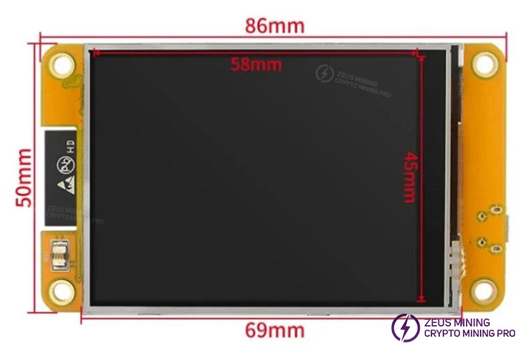دستگاه استخراج NerdMiner V2 350kh با صفحه نمایش 2.8 اینچی BTC Solo Lottery