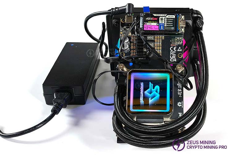 خنک‌کننده Hydro Bitaxe NerdQaxe++ ماینر ASIC 4.8TH