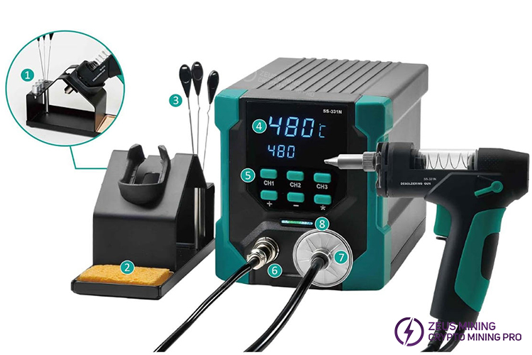 پورت‌های ایستگاه لحیم‌کاری LCD SS-331NH