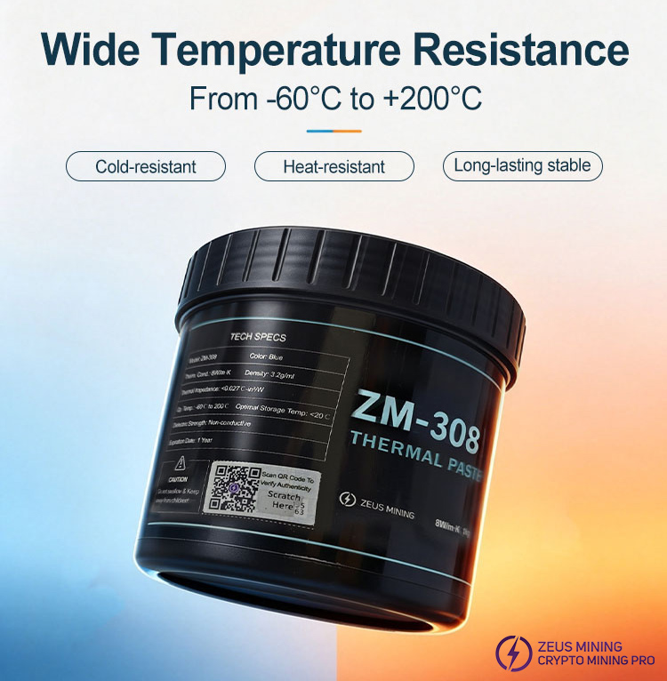 خمیر ترکیبی حرارتی ZM-308 با 8W/m·k خمیر ترکیبی حرارتی ZM-308 با 8W/m·k
