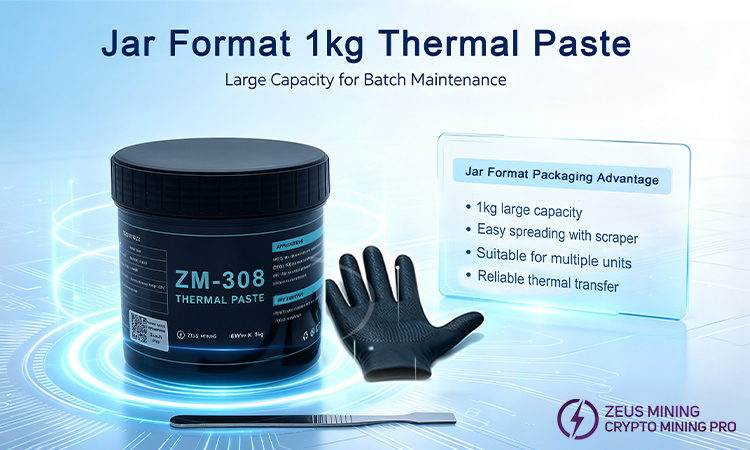 خمیر حرارتی ZM-308 8W/m·k برای تراشه‌های ASIC
