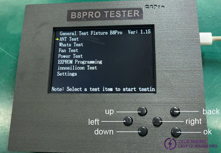 معرفی دکمه تست تستر B8 B8Pro