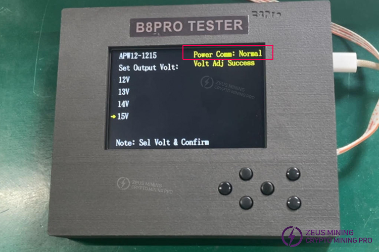 نتیجه تست APW12 با تستر B8PRO