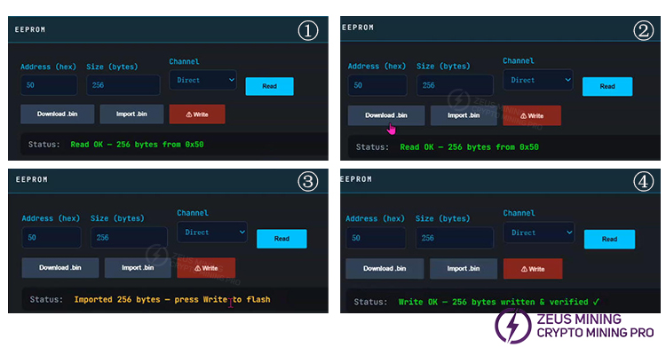 تستر ZEUS MINING TAAS برای تست EEPROM تستر ZEUS MINING TAAS برای تست EEPROM