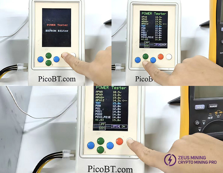 حالت منبع تغذیه تست PicoBT حالت منبع تغذیه تست PicoBT