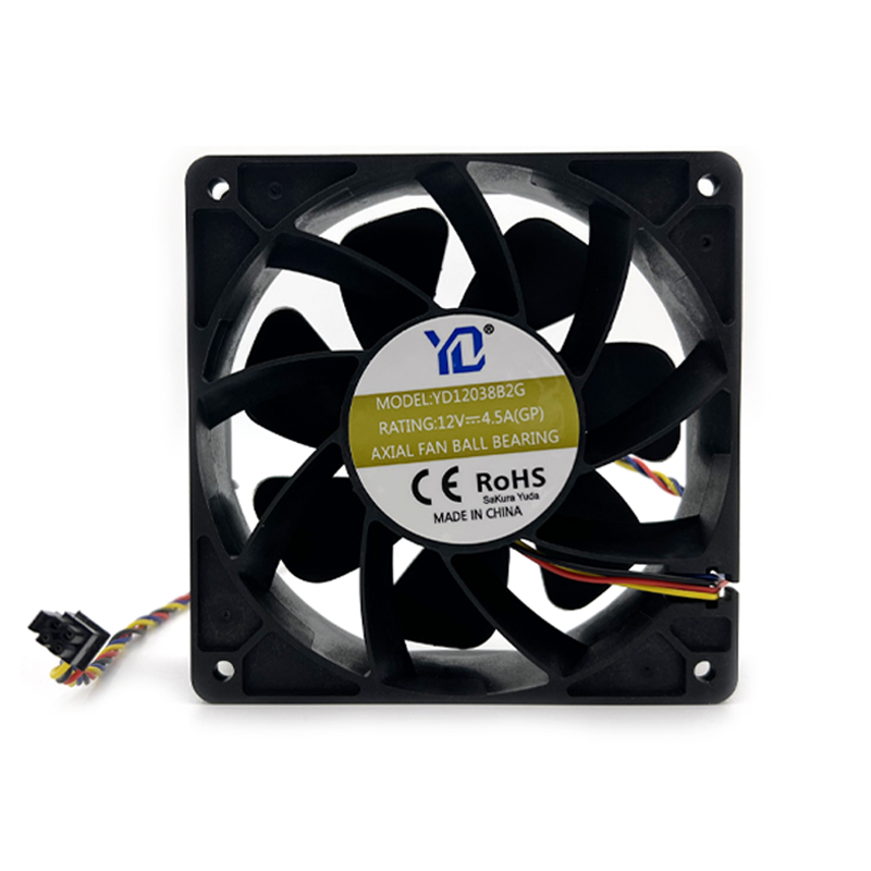 جهانی 4 پین فن خنک کننده YD12038B2G 12 ولت 4.5A برای Avalonminer