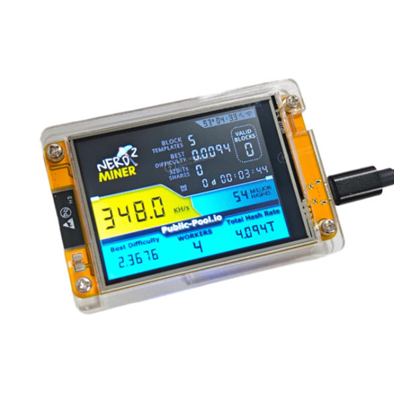 ماینر Nerdminer V2 350Kh/s BTC Solo